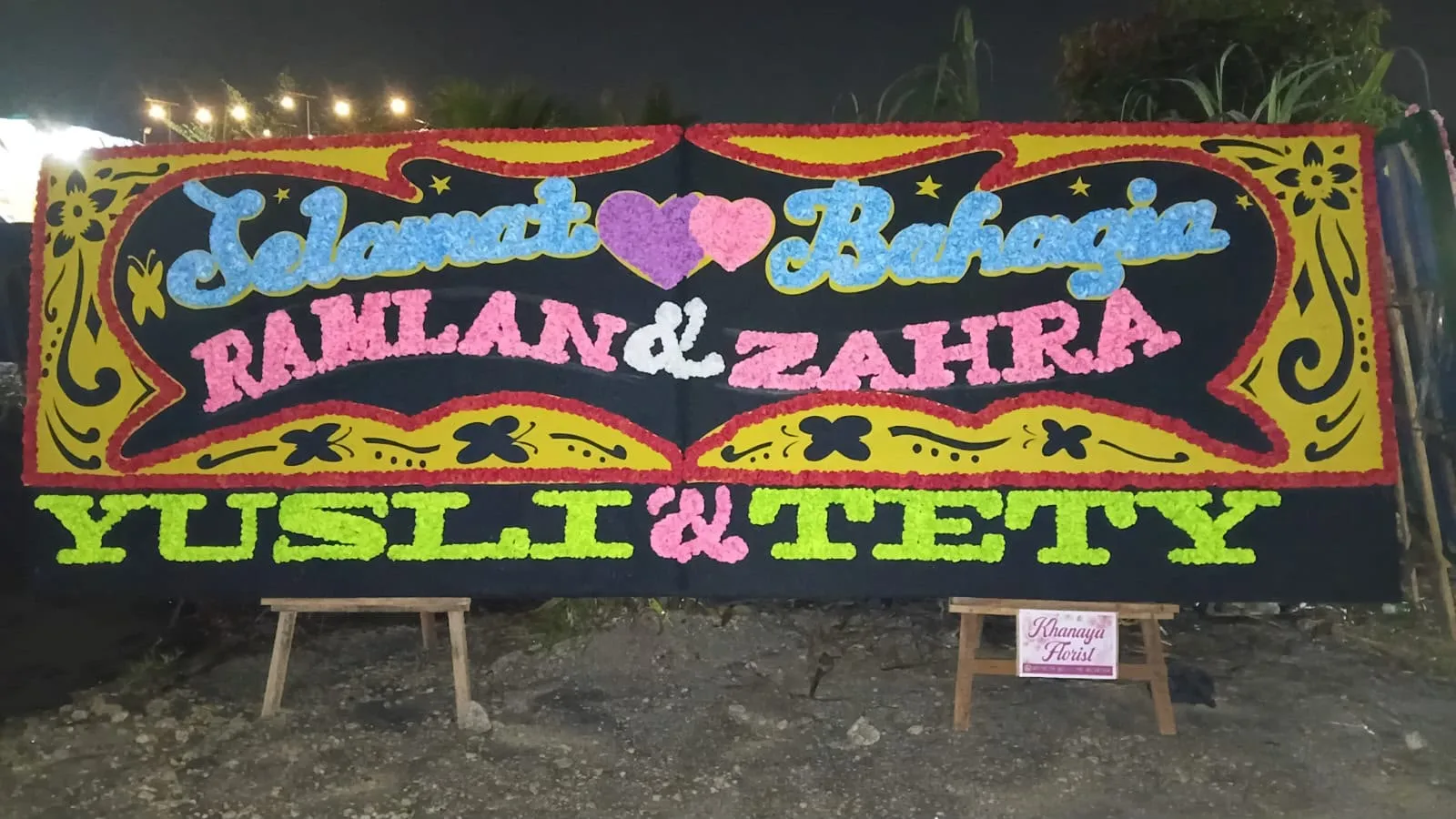 Papan Bunga Selamat Bahagia - Papan Bunga Khanaya Florist Medan