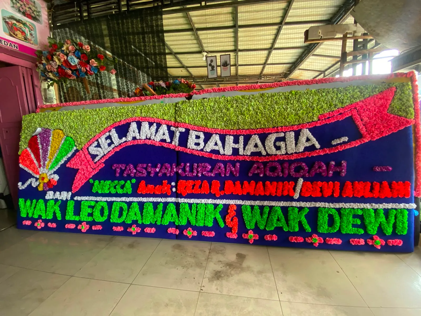 Papan Bunga Tasyakuran Aqiqah - Papan Bunga Khanaya Florist Medan